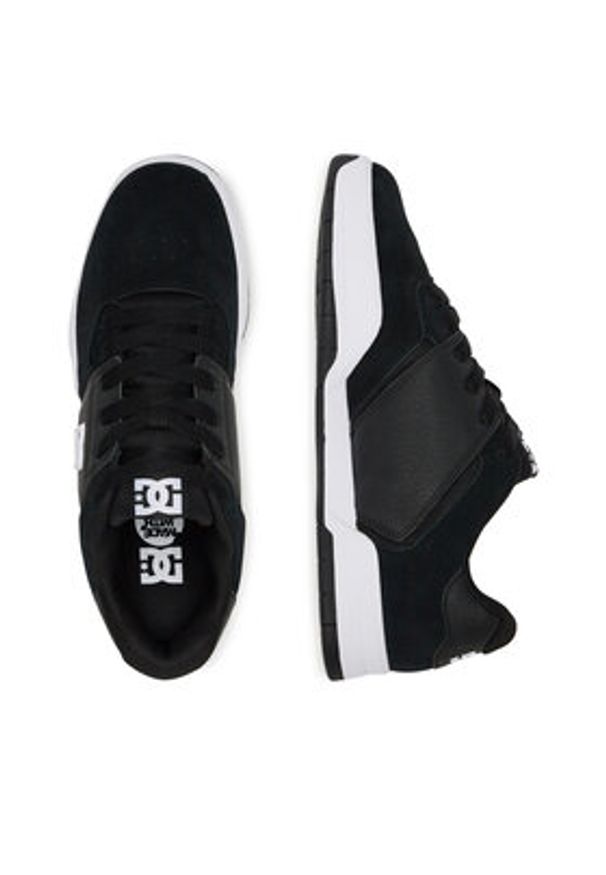 DC Sneakersy CENTRAL ADYS100551-BKW Czarny. Kolor: czarny. Materiał: zamsz, skóra