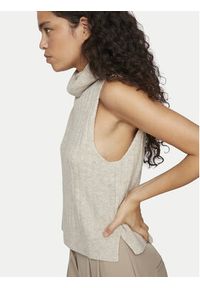 Vila Golf Beluna 14094218 Beżowy Regular Fit. Typ kołnierza: golf. Kolor: beżowy. Materiał: syntetyk #3