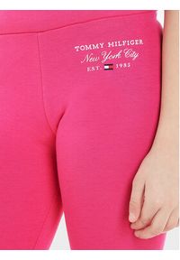 TOMMY HILFIGER - Tommy Hilfiger Legginsy KG0KG07682 Różowy Slim Fit. Kolor: różowy. Materiał: bawełna #6