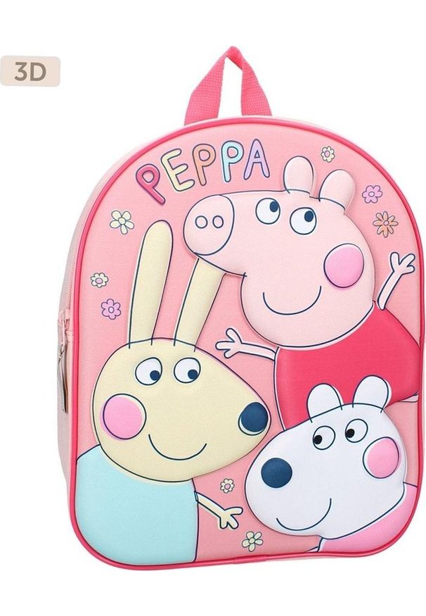 Vadobag - Plecak przedszkolny 3D Świnka Peppa pink