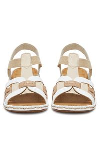 Rieker Sandały 65918-81 Biały. Kolor: biały. Materiał: materiał #6