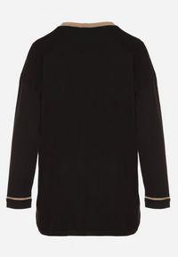 Born2be - Czarny Sweter z Bawełną i Metaliczną Nicią Tusima. Kolor: czarny. Materiał: bawełna. Styl: klasyczny, elegancki #6
