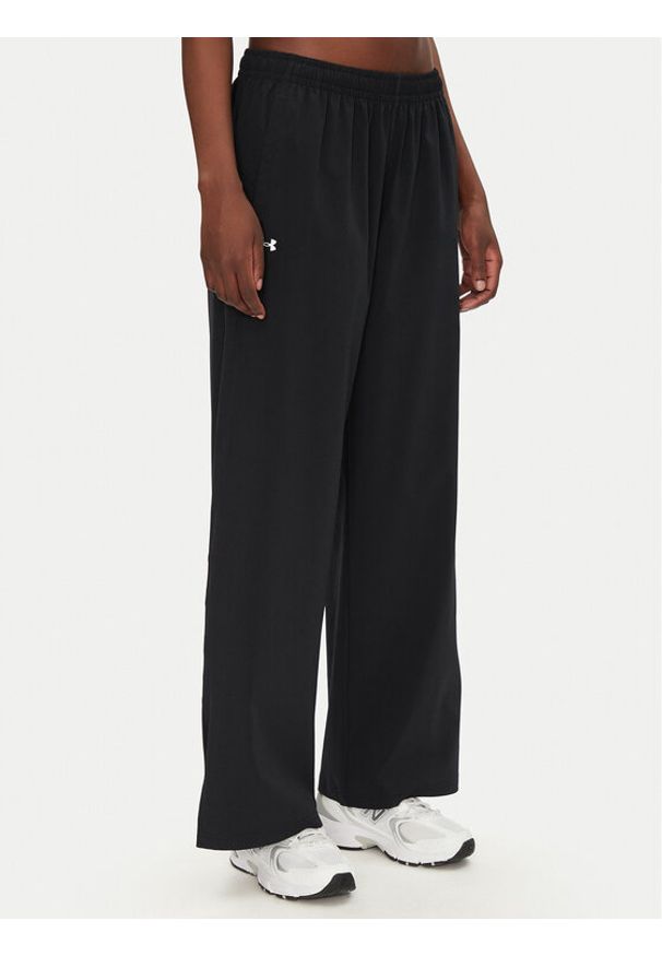 Under Armour Spodnie dresowe Rival 1386453 Czarny Wide Leg. Kolor: czarny. Materiał: syntetyk