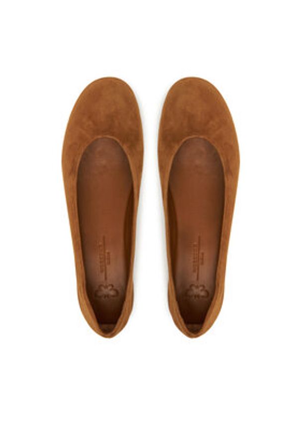 Weekend Max Mara Baleriny Todisuede 2525526074600 Brązowy. Kolor: brązowy. Materiał: zamsz, skóra