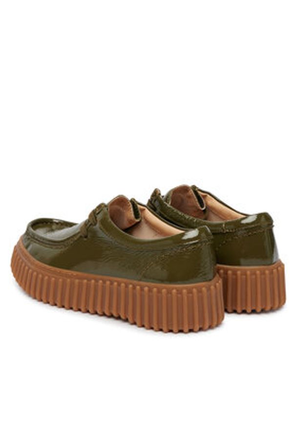 Clarks Półbuty Torhill Bee 26186668 Zielony. Kolor: zielony. Materiał: skóra
