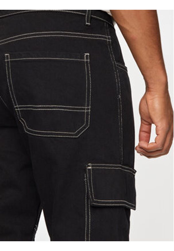 Brave Soul Jeansy MJN-SPACEBLK Czarny Straight Fit. Kolor: czarny