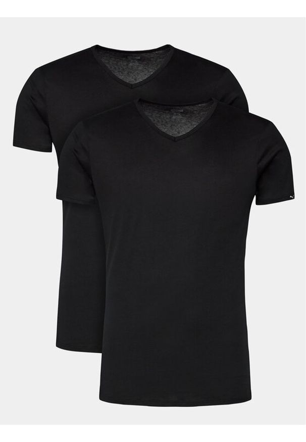 Puma Komplet 2 t-shirtów Basic 935017 Czarny Regular Fit. Kolor: czarny. Materiał: bawełna