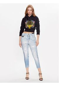 Versace Jeans Couture Bluza 74HAIF01 Czarny Regular Fit. Typ kołnierza: kołnierzyk włoski. Kolor: czarny. Materiał: bawełna