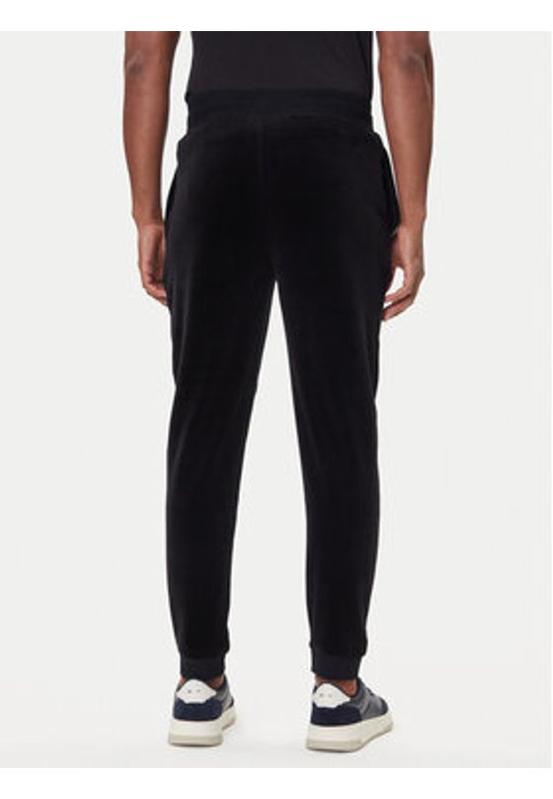 BOSS Spodnie dresowe Velour 50550635 Czarny Regular Fit. Kolor: czarny. Materiał: bawełna
