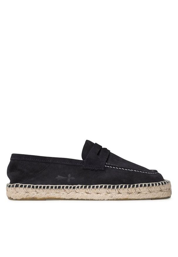 Manebi Espadryle Loeafers Espadrilles K 1.5 Granatowy. Kolor: niebieski. Materiał: skóra, zamsz