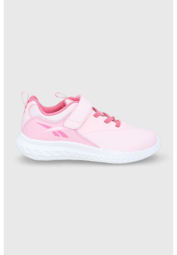 Reebok buty dziecięce REEBOK RUSH RUNNER GV9995 kolor różowy. Nosek buta: okrągły. Zapięcie: rzepy. Kolor: różowy. Materiał: guma