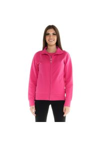 LEONE 1947 APPAREL - Damska bluza Leone Basic z zamkiem błyskawicznym na całej długości. Kolor: różowy. Materiał: tkanina. Sport: fitness