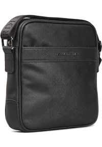 Trussardi Torba Trussardi Jeans New York Saffiano Reporter Skórzana Na Ramię Czarna. Kolor: czarny. Materiał: skóra #1