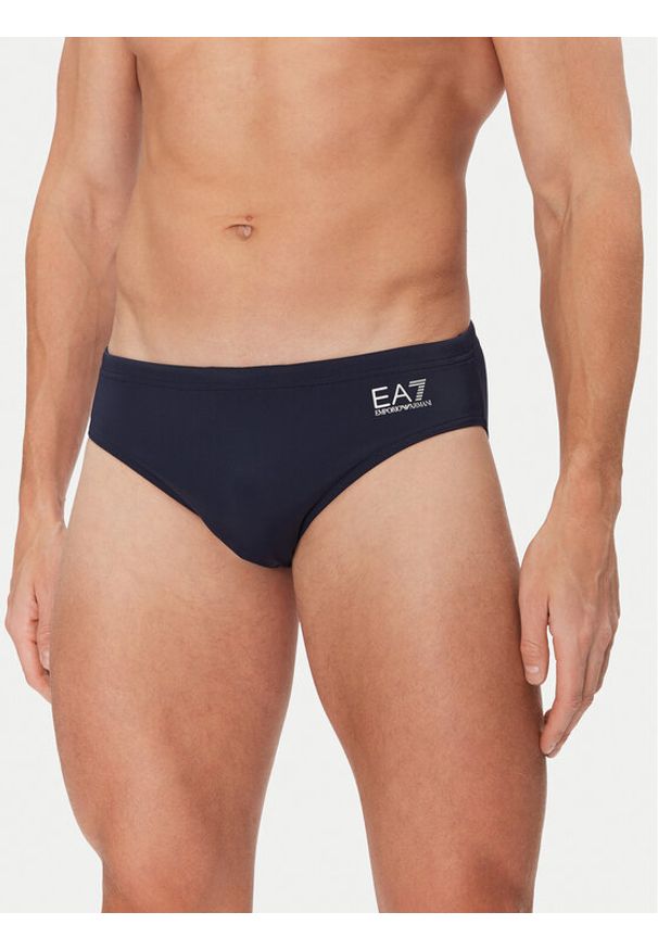 EA7 Emporio Armani Kąpielówki 7M000501 AF14514 MB010 Granatowy. Kolor: niebieski. Materiał: syntetyk
