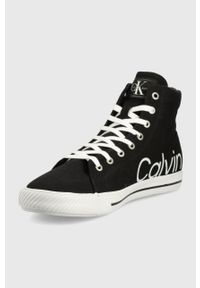Calvin Klein Jeans trampki YM0YM00308.BDS męskie kolor czarny. Nosek buta: okrągły. Zapięcie: sznurówki. Kolor: czarny. Materiał: guma. Szerokość cholewki: normalna #2