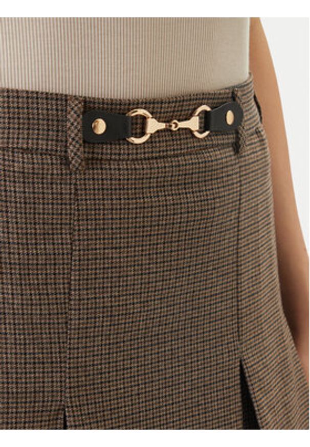 Morgan Spódnica mini 261-JEN.F Brązowy Regular Fit. Kolor: brązowy. Materiał: syntetyk, wiskoza