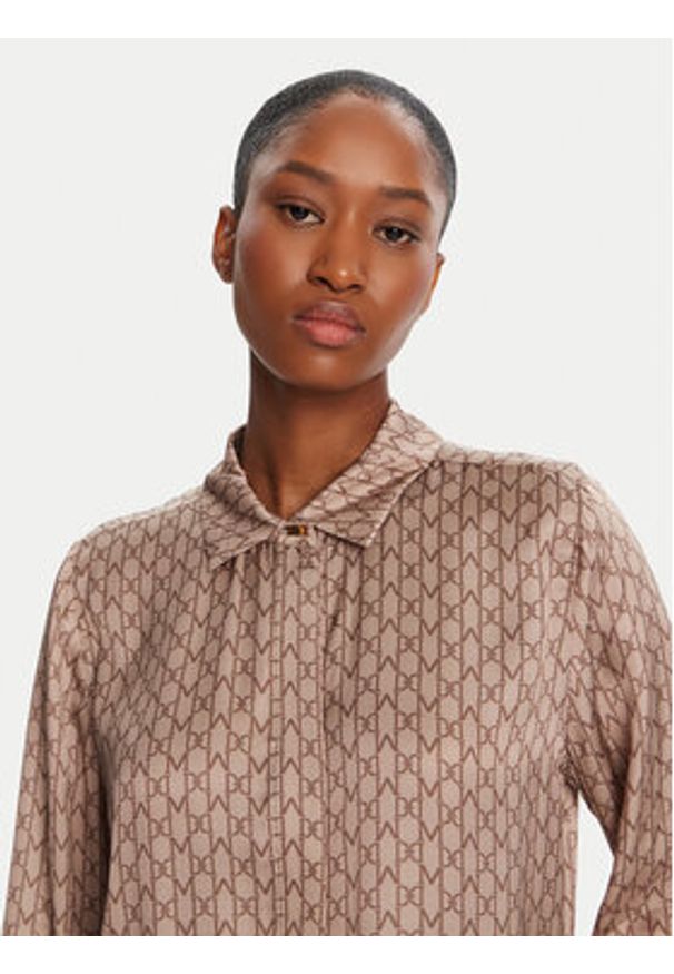 Marciano Guess Koszula 5GGH32 7298A Brązowy Regular Fit. Kolor: brązowy. Materiał: wiskoza