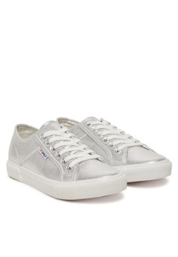 ONLY Shoes Tenisówki Nicola 15318574 Srebrny. Kolor: srebrny. Materiał: materiał