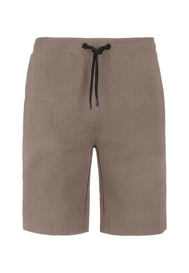 Volcano - Klasyczne szorty dresowe M-MERO. Okazja: na co dzień. Kolor: beżowy. Materiał: dresówka. Długość: krótkie. Styl: klasyczny