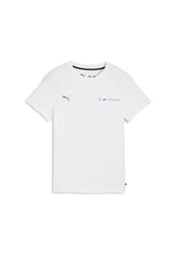 Puma - Młodzieżowa koszulka BMW M Motorsport ESS+ z logo PUMA White. Kolor: biały