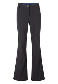 Spodnie BOOTCUT z bengaliny ze sztrasami bonprix czarny. Kolor: czarny. Materiał: materiał, poliester, elastan, wiskoza #1