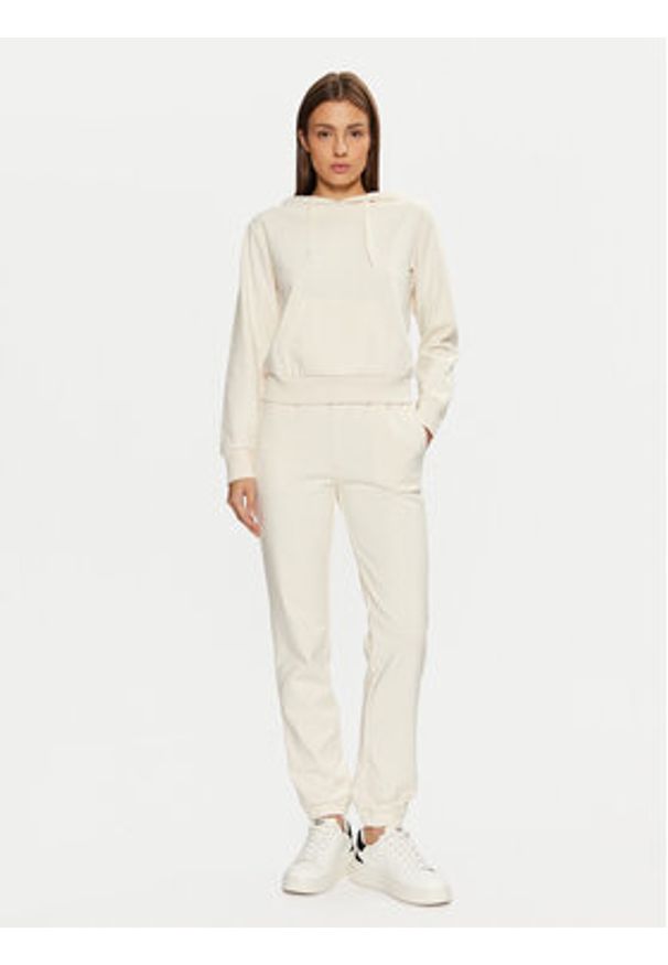 Guess Spodnie dresowe O5RB01 KCO31 Écru Regular Fit. Materiał: bawełna