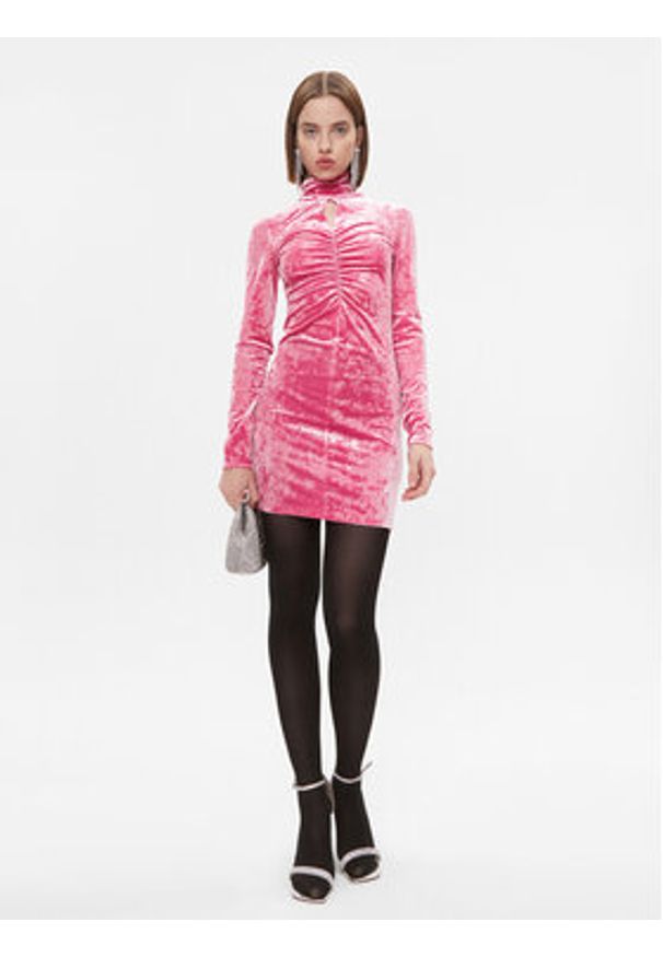 Patrizia Pepe Sukienka koktajlowa 2A2613/J050 M471 Różowy Slim Fit. Kolor: różowy. Materiał: syntetyk. Styl: wizytowy