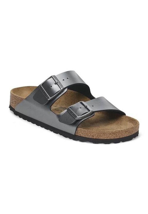 Klapki unisex Birkenstock Arizona Bs. Kolor: szary. Materiał: materiał, syntetyk. Szerokość cholewki: normalna. Sport: turystyka piesza