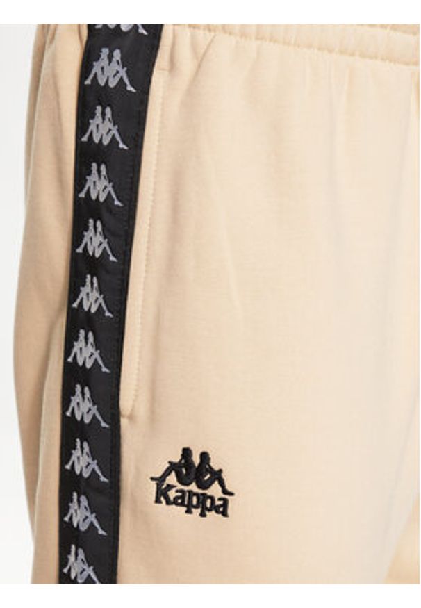 Kappa Spodnie dresowe 313014 Brązowy Regular Fit. Kolor: brązowy. Materiał: dresówka, bawełna