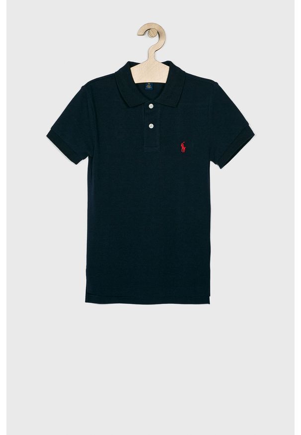 Polo Ralph Lauren - Polo dziecięce 134-176 cm. Okazja: na co dzień. Typ kołnierza: polo. Kolor: niebieski. Materiał: bawełna, dzianina. Długość: krótkie. Wzór: gładki. Styl: casual