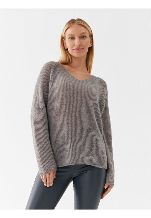 Max Mara Leisure Sweter Waser 23336608 Szary Regular Fit. Kolor: szary. Materiał: syntetyk