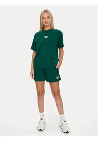 Reebok Szorty sportowe Cl Ae Sm Logo Short 100076254 Zielony Regular Fit. Kolor: zielony. Materiał: bawełna