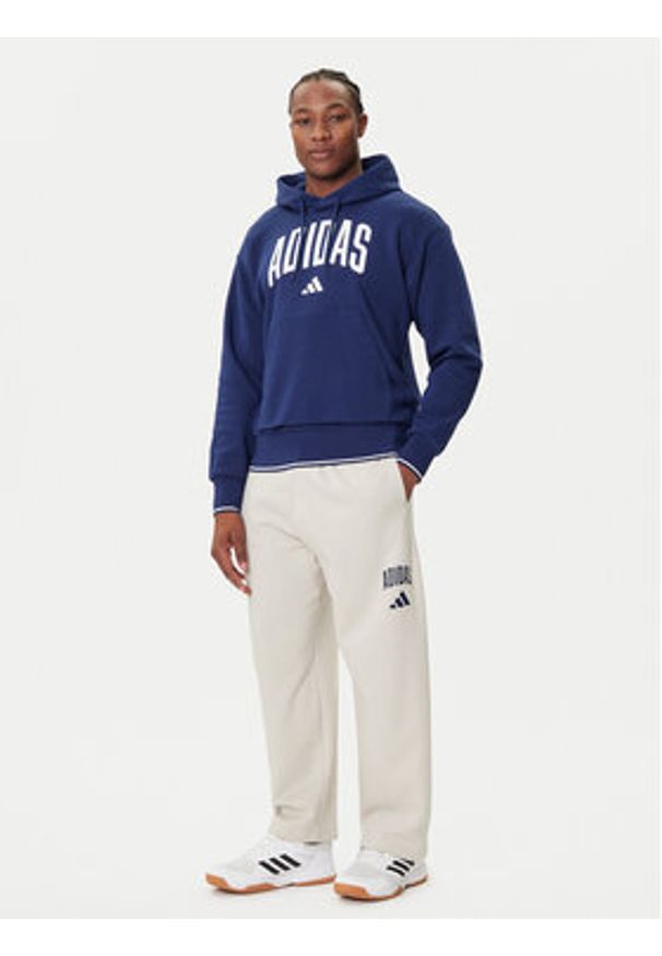 Adidas - adidas Bluza Collegiate KC3874 Niebieski Regular Fit. Kolor: niebieski. Materiał: syntetyk, bawełna