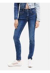 Desigual Jeansy 23SWDD21 Granatowy Skinny Fit. Kolor: niebieski #1