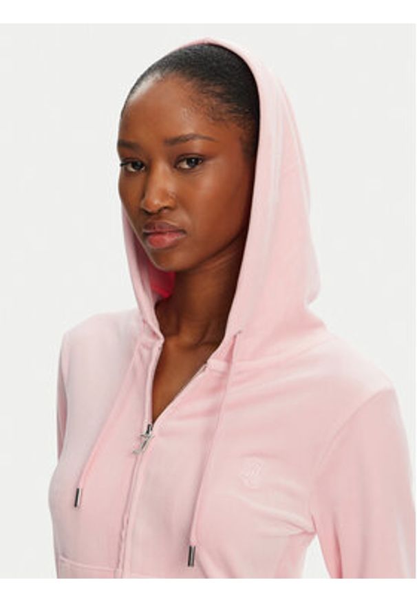 Juicy Couture Bluza Robertson JCAP176 Różowy Slim Fit. Kolor: różowy. Materiał: syntetyk