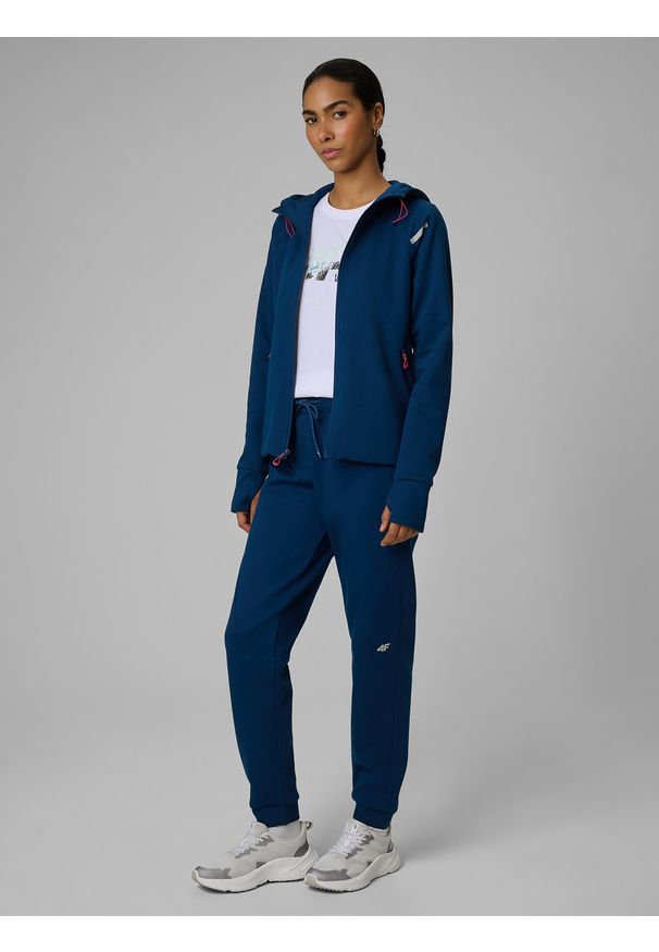 4f - 4F Spodnie dresowe joggery damskie - turkusowe XXL. Kolor: turkusowy. Materiał: dresówka