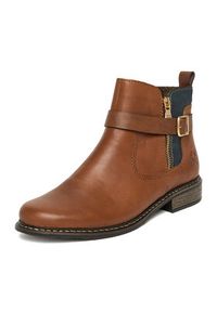 Rieker Botki Z4959-22 Brązowy. Kolor: brązowy. Materiał: skóra #7