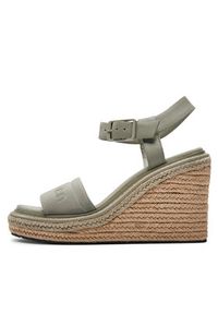 Calvin Klein Espadryle Wedge Sandal 70 He HW0HW02050 Szary. Kolor: szary. Materiał: skóra