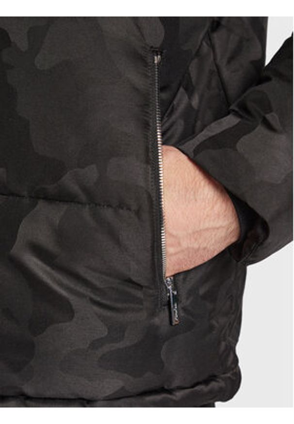Karl Lagerfeld - KARL LAGERFELD Kurtka zimowa 505007 524506 Czarny Regular Fit. Typ kołnierza: dekolt w karo. Kolor: czarny. Materiał: syntetyk. Sezon: zima