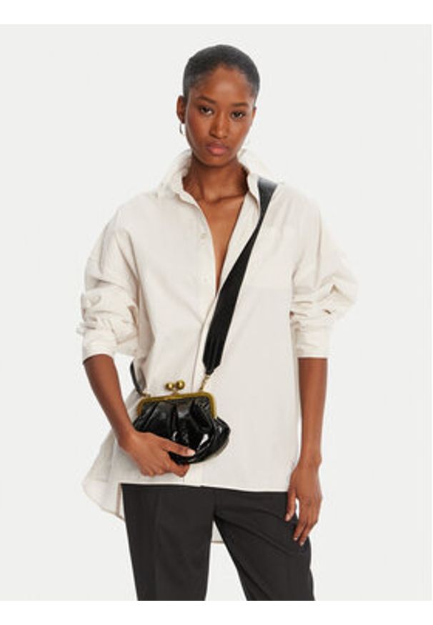 Weekend Max Mara Torebka Navetta 2525516214600 Czarny. Kolor: czarny. Materiał: skórzane