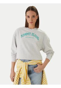 Tommy Jeans Bluza Varsity Crew DW0DW22365 Szary Regular Fit. Kolor: szary. Materiał: bawełna #1