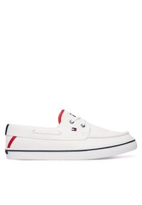 TOMMY HILFIGER - Tommy Hilfiger Tenisówki Th Boat Vulc Sneaker Canvas FM0FM05877 Biały. Kolor: biały. Materiał: materiał #1