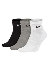 Nike - Męskie Lekkie Skarpetki Na Co Dzień (zestaw 3 Sztuk). Kolor: szary, biały, wielokolorowy. Sport: turystyka piesza
