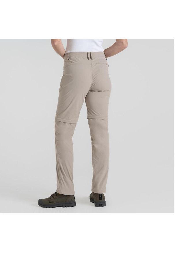 CRAGHOPPERS - Spodnie turystyczne damskie Craghoppers NosiLife Pro Convertible Trouser III. Kolor: biały. Sport: turystyka piesza
