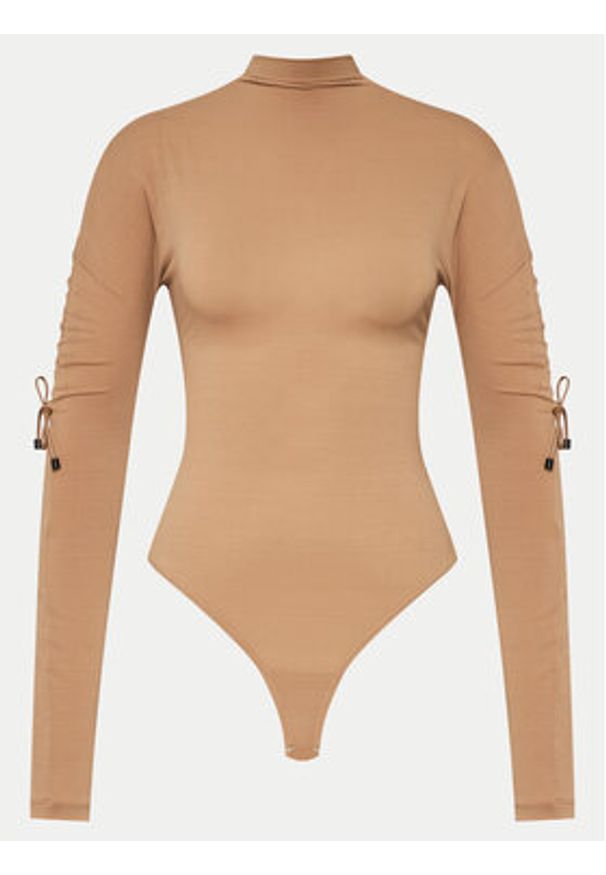 Wolford Body 79295 Beżowy Slim Fit. Kolor: beżowy. Materiał: wiskoza
