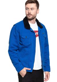 Wrangler - KURTKA ZIMOWA WRANGLER TWILL SHERPA COBALT BLUE W4A7W2B09 112129076. Sezon: zima #4