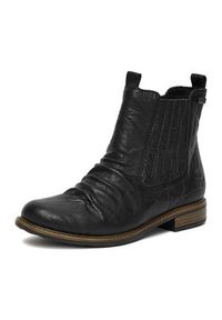 Rieker Botki 74855-00 Czarny. Kolor: czarny. Materiał: skóra