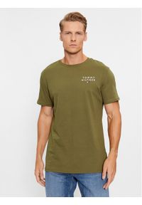 TOMMY HILFIGER - Tommy Hilfiger T-Shirt UM0UM02916 Zielony Regular Fit. Kolor: zielony. Materiał: bawełna