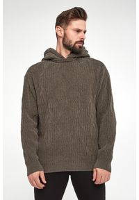 Emporio Armani - Sweter męski z kapturem EMPORIO ARMANI. Typ kołnierza: kaptur