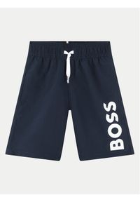 BOSS - Boss Szorty kąpielowe J50662 S Granatowy Regular Fit. Kolor: niebieski. Materiał: syntetyk